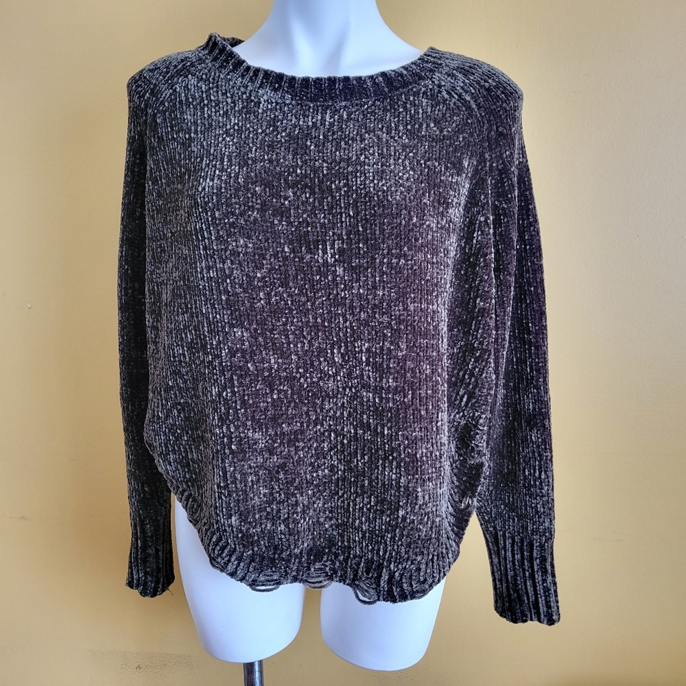 Miracle Deep Forest Green Chenille Knit Sweater Size M/L